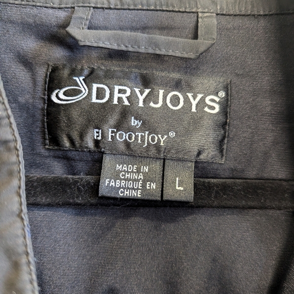 FOOTJOY DryJoys 1/4 SNAP & ZIP 100% Polyester L Black LINED VEST Wind & Rain - Picture 8 of 8